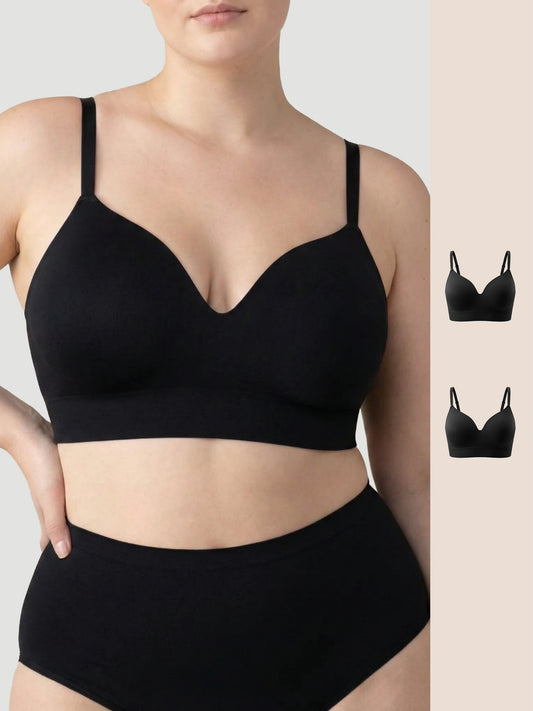 2-Pack Ultimate Comfort Wireless Support Bra