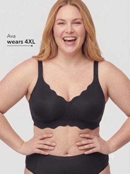Scalloped Push-Up Wireless Jelly Bra