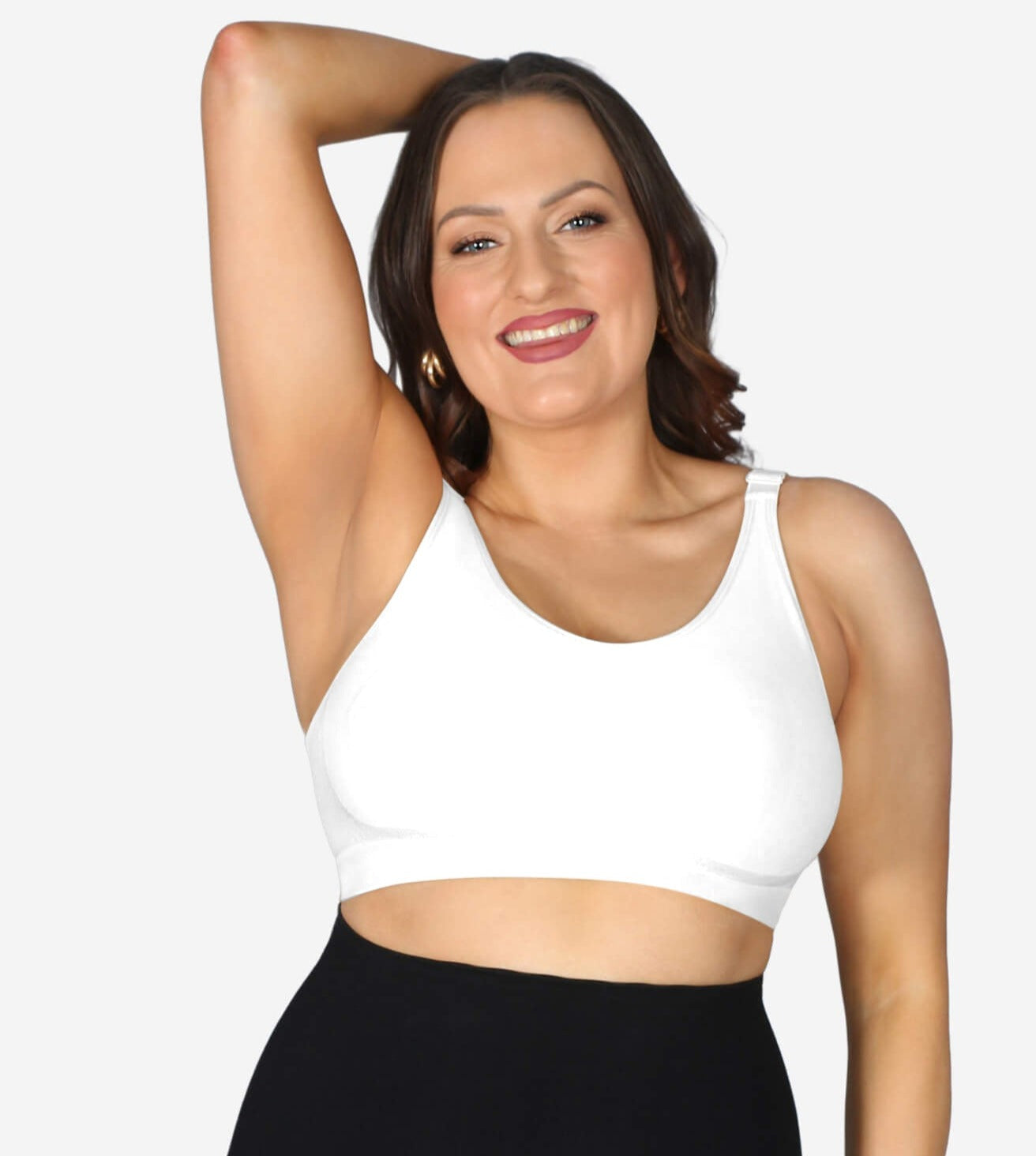 Adjustable Wire Free Shaper Bra Cups A-H + FREE Extender