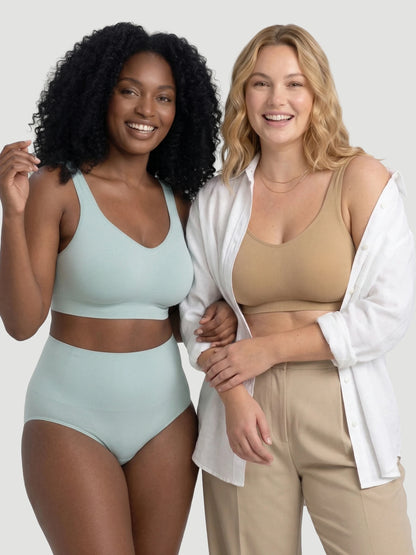 Pale Blue and Beige