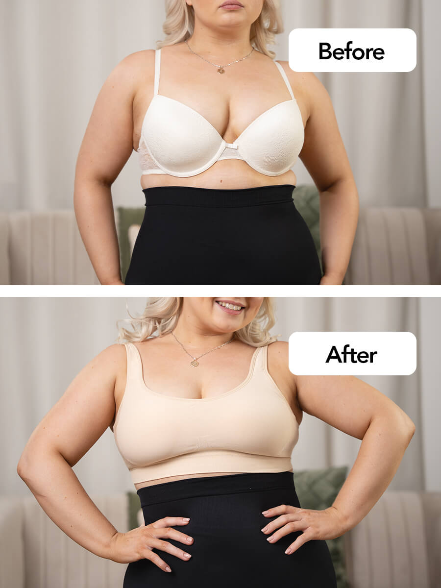 Adjustable Wire Free Shaper Bra Cups A-H + FREE Extender