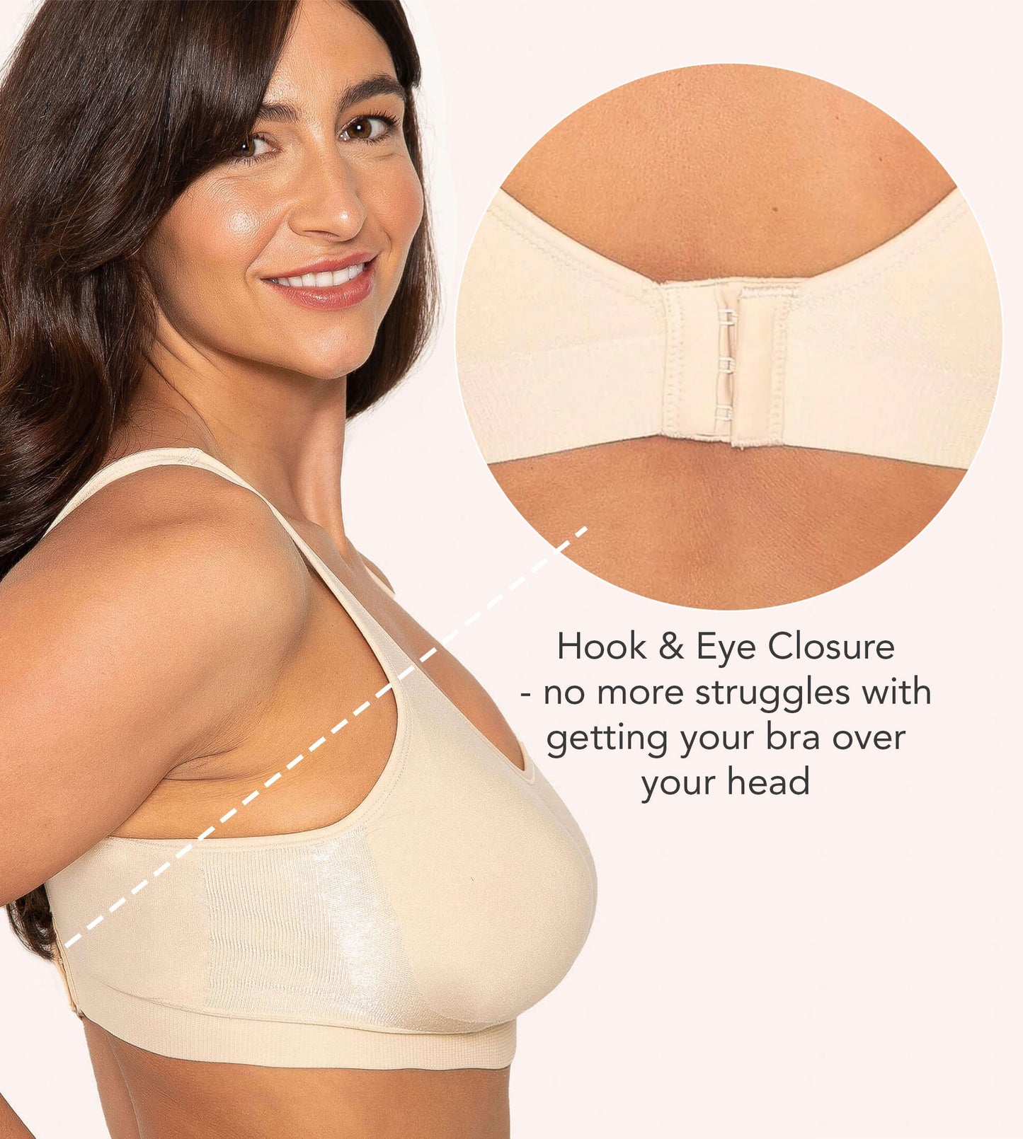 Adjustable Wire Free Shaper Bra Cups A-H + FREE Extender
