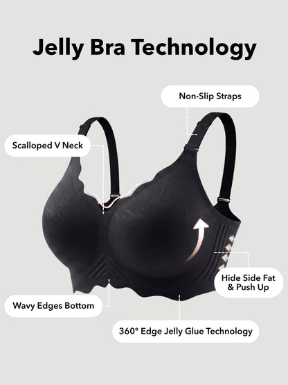 NEW DROP - LIMITED STOCK - Scalloped Push-Up Wireless Jelly Bra