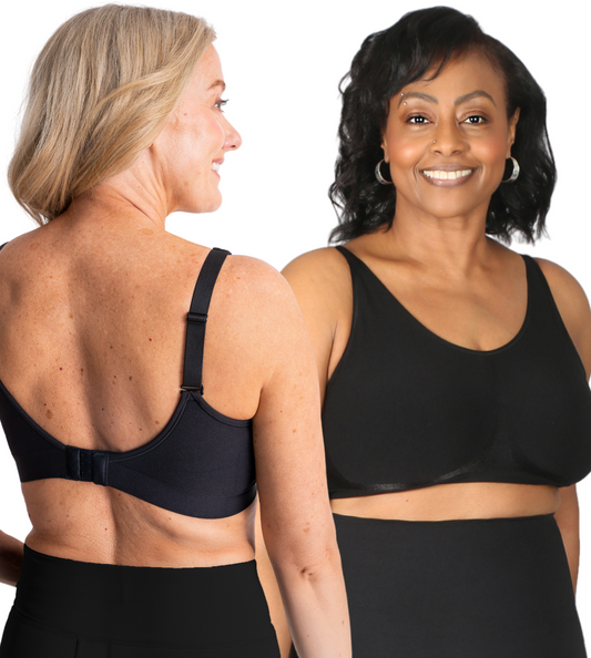 2-Pack Adjustable Wire Free Shaper Bra (Cups A-H) + FREE Bra Extender