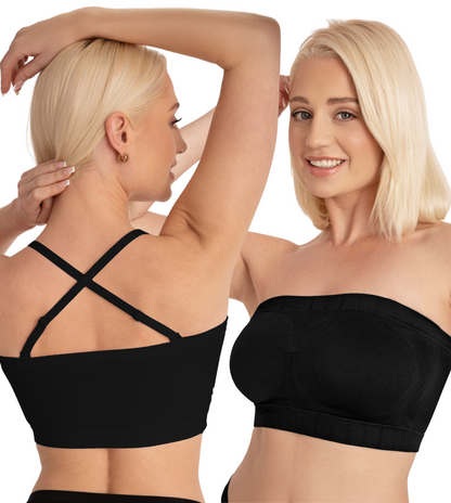 2-Pack Convertible Strapless Bandeau Bra