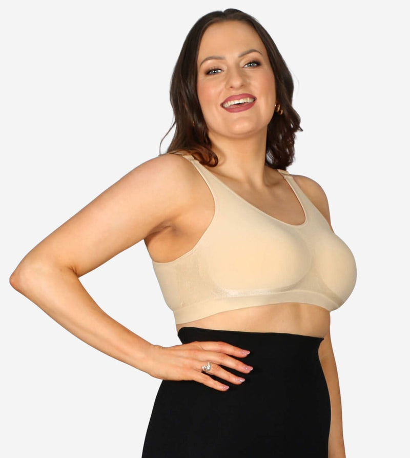 Adjustable Wire Free Shaper Bra Cups AA-H/I + FREE Extender