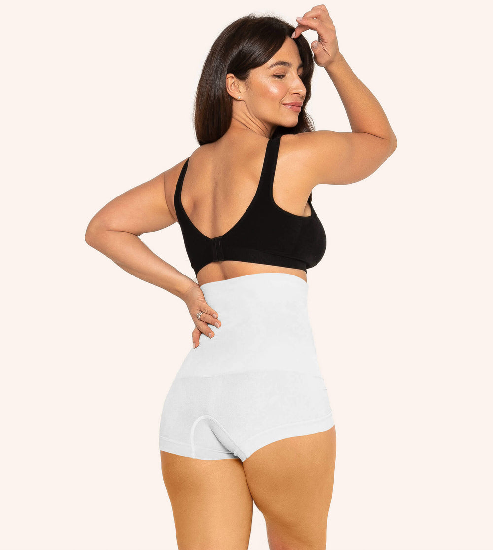 High-Waisted-Shaping-BoyShort-White-Back