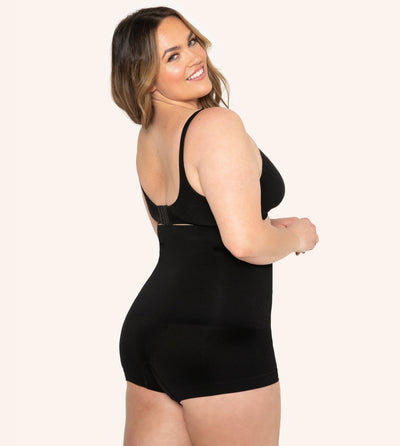 High-Waisted-Shaping-BoyShort-Black-Side